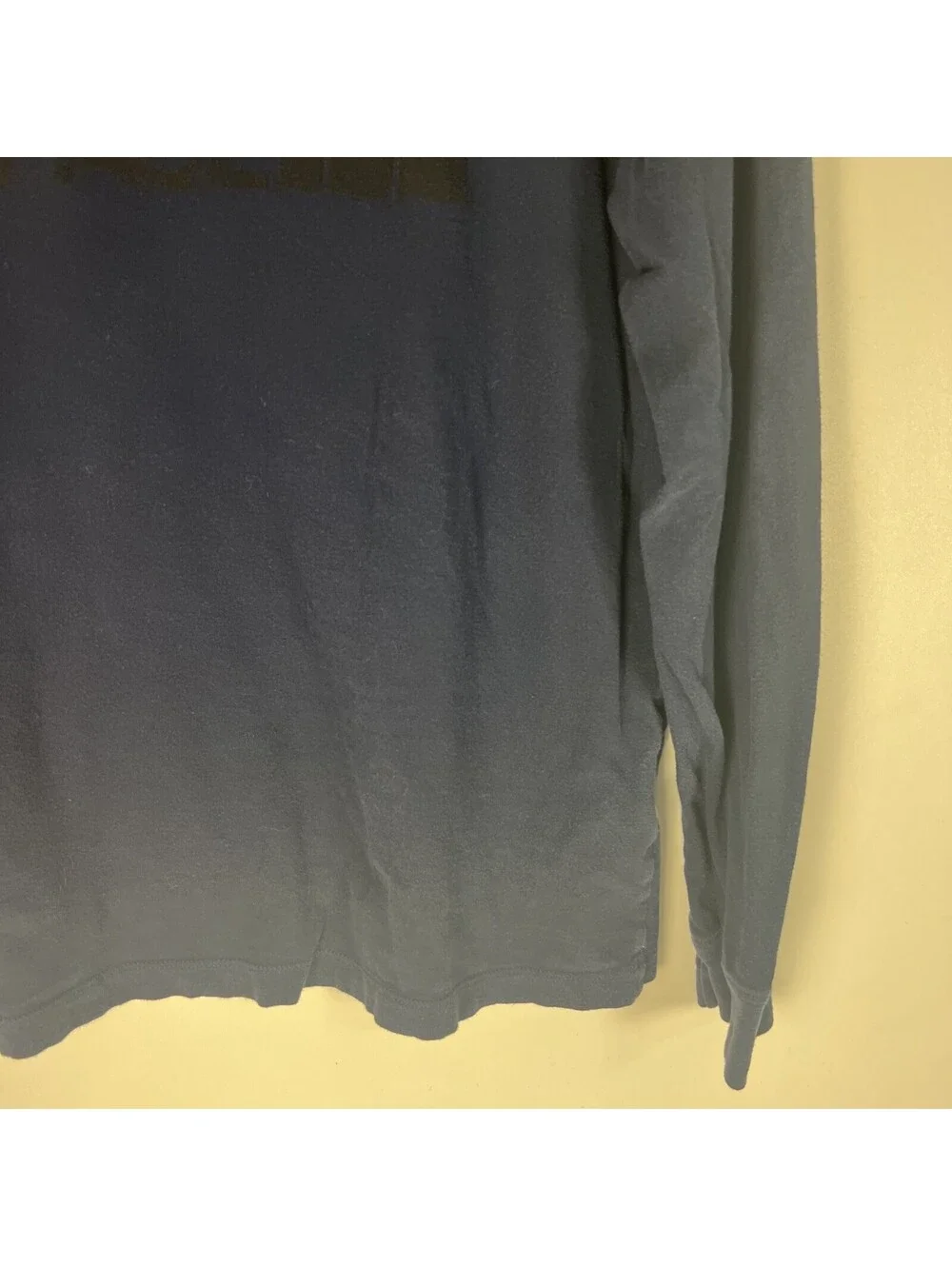 The North Face Long Sleeve Tee Shirt-Navy Blue/ Black Logo-Women's Large